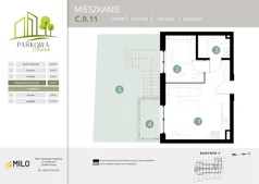 2 pokoje, mieszkanie 32,28 m², piętro 1, oferta nr C.1.27, Parkowa Aura, Wrocław, Maślice, Fabryczna, Aleja Śliwowa 48a