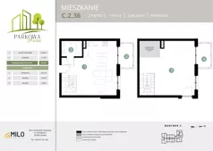 2 pokoje, mieszkanie 71,77 m², piętro 2, oferta nr C.2.36, Parkowa Aura, Wrocław, Maślice, Fabryczna, Aleja Śliwowa 48a