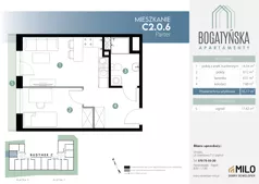 2 pokoje, mieszkanie 35,17 m², parter, oferta nr C2.0.6, ul. Bogatyńska Dobry Deweloper Milo Wrocław Maślice III, Wrocław, Maślice, Fabryczna, ul. Bogatyńska