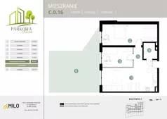 3 pokoje, mieszkanie 65,37 m², parter, oferta nr C.0.16, Parkowa Aura, Wrocław, Maślice, Fabryczna, Aleja Śliwowa 48a