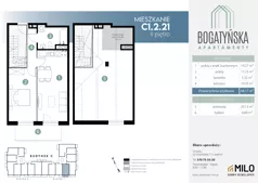 3 pokoje, mieszkanie 82,62 m², piętro 2, oferta nr C1.2.21, ul. Bogatyńska Dobry Deweloper Milo Wrocław Maślice III, Wrocław, Maślice, Fabryczna, ul. Bogatyńska