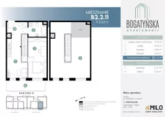 3 pokoje, mieszkanie 77,36 m², piętro 2, oferta nr B2.2.11, ul. Bogatyńska Dobry Deweloper Milo Wrocław Maślice, Wrocław, Maślice, Fabryczna, ul. Bogatyńska