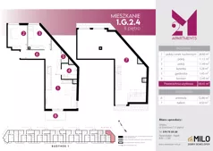 4 pokoje, mieszkanie 121,27 m², piętro 2, oferta nr 1.G.2.4, 2M Apartments Dobry Deweloper Milo Wrocław Maślice , Wrocław, Maślice, Fabryczna, ul. Zawidowska