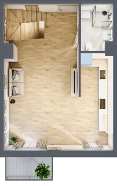 2 pokoje, mieszkanie 77,55 m², piętro 2, oferta nr 2.D.2.2, ul. Zawidowska Dobry Deweloper Milo Wrocław Maślice, Wrocław, Maślice, Fabryczna, ul. Zawidowska