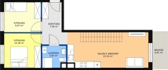 4 pokoje, mieszkanie 96,22 m², piętro 2, oferta nr 2.E.2.1, ul. Zawidowska Dobry Deweloper Milo Wrocław Maślice, Wrocław, Maślice, Fabryczna, ul. Zawidowska