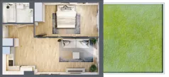 2 pokoje, mieszkanie 41,73 m², parter, oferta nr 1.D.0.2, 2M Apartments Dobry Deweloper Milo Wrocław Maślice, Wrocław, Maślice, Fabryczna, ul. Zawidowska