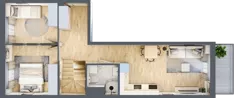 4 pokoje, mieszkanie 92,49 m², piętro 2, oferta nr 1.C.2.1, 2M Apartments Dobry Deweloper Milo Wrocław Maślice , Wrocław, Maślice, Fabryczna, ul. Zawidowska