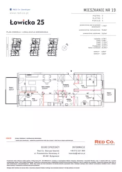 4 pokoje, mieszkanie 72,57 m², piętro 2, oferta nr 19, Łowicka 25, Bydgoszcz, Brdyujście, ul. Łowicka 25
