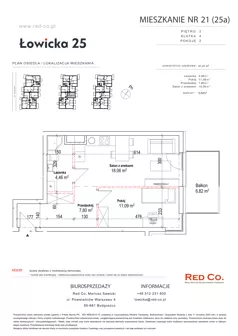 2 pokoje, mieszkanie 41,41 m², piętro 2, oferta nr 21A, Łowicka 25, Bydgoszcz, Brdyujście, ul. Łowicka 25