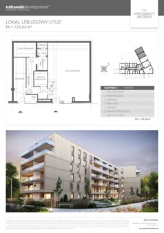 Lokal użytkowy 122,63 m², oferta nr U1U2, Apartamenty Antoniuk - lokale usługowe, Białystok, Antoniuk, ul. Antoniuk Fabryczny