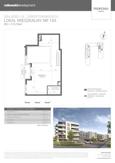 1 pokój, mieszkanie 113,19 m², piętro 5, oferta nr M143, Parkowa Osiedle, Grajewo, ul. mjr. Jana Tabortowskiego 6