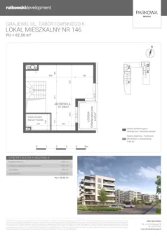 1 pokój, mieszkanie 62,56 m², piętro 5, oferta nr M146, Parkowa Osiedle, Grajewo, ul. mjr. Jana Tabortowskiego 6