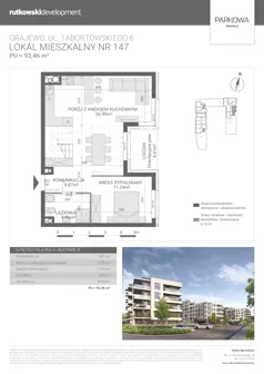 1 pokój, mieszkanie 93,46 m², piętro 5, oferta nr M147, Parkowa Osiedle, Grajewo, ul. mjr. Jana Tabortowskiego 6