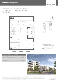 1 pokój, mieszkanie 93,46 m², piętro 5, oferta nr M147, Parkowa Osiedle, Grajewo, ul. mjr. Jana Tabortowskiego 6