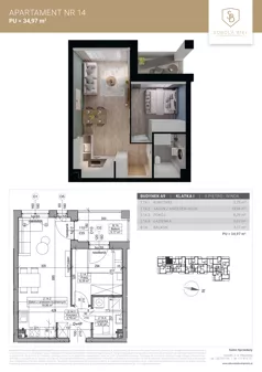 2 pokoje, mieszkanie 34,97 m², piętro 2, oferta nr M14, Sobola Biel - Budynek A9, Suwałki, ul. Aleksandry Piłsudskiej
