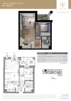 2 pokoje, mieszkanie 34,97 m², piętro 3, oferta nr M20, Sobola Biel - Budynek A9, Suwałki, ul. Aleksandry Piłsudskiej
