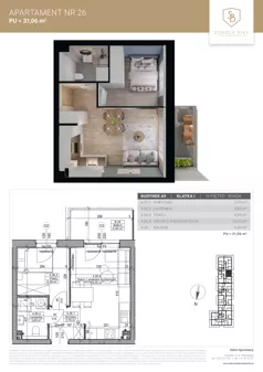 2 pokoje, mieszkanie 31,06 m², piętro 4, oferta nr M26, Sobola Biel - Budynek A9, Suwałki, ul. Aleksandry Piłsudskiej