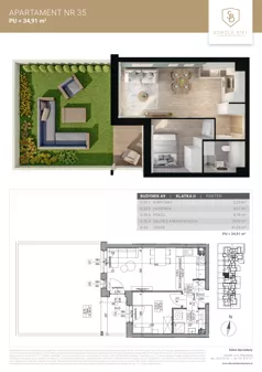 2 pokoje, mieszkanie 34,91 m², parter, oferta nr M35, Sobola Biel - Budynek A9, Suwałki, ul. Aleksandry Piłsudskiej