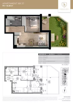 2 pokoje, mieszkanie 42,38 m², parter, oferta nr M37, Sobola Biel - Budynek A9, Suwałki, ul. Aleksandry Piłsudskiej