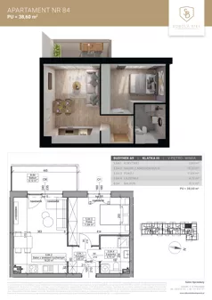 2 pokoje, mieszkanie 38,60 m², piętro 5, oferta nr M84, Sobola Biel - Budynek A9, Suwałki, ul. Aleksandry Piłsudskiej