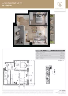 2 pokoje, mieszkanie 39,72 m², piętro 5, oferta nr M87, Sobola Biel - Budynek A9, Suwałki, ul. Aleksandry Piłsudskiej