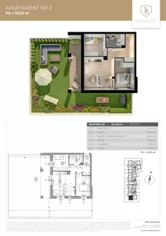 3 pokoje, mieszkanie 50,05 m², parter, oferta nr M2, Sobola Biel - Budynek A9, Suwałki, ul. Aleksandry Piłsudskiej