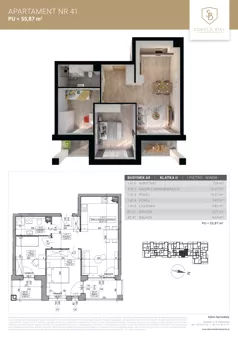 3 pokoje, mieszkanie 55,87 m², piętro 1, oferta nr M41, Sobola Biel - Budynek A9, Suwałki, ul. Aleksandry Piłsudskiej