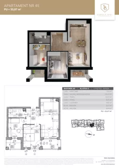 3 pokoje, mieszkanie 55,87 m², piętro 2, oferta nr M45, Sobola Biel - Budynek A9, Suwałki, ul. Aleksandry Piłsudskiej