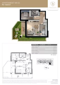 3 pokoje, mieszkanie 56,53 m², parter, oferta nr M62, Sobola Biel - Budynek A9, Suwałki, ul. Aleksandry Piłsudskiej