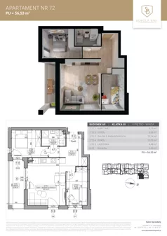 3 pokoje, mieszkanie 56,53 m², piętro 2, oferta nr M72, Sobola Biel - Budynek A9, Suwałki, ul. Aleksandry Piłsudskiej