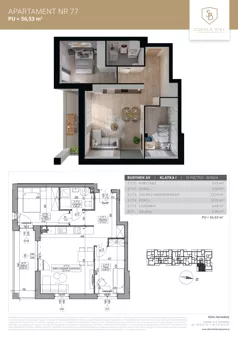 3 pokoje, mieszkanie 56,53 m², piętro 3, oferta nr M77, Sobola Biel - Budynek A9, Suwałki, ul. Aleksandry Piłsudskiej