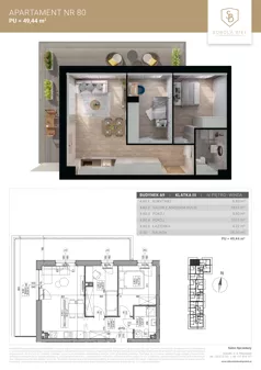 3 pokoje, mieszkanie 49,44 m², piętro 4, oferta nr M80, Sobola Biel - Budynek A9, Suwałki, ul. Aleksandry Piłsudskiej