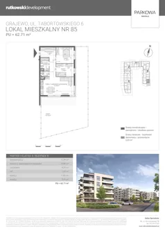 3 pokoje, mieszkanie 62,71 m², parter, oferta nr M85, Parkowa Osiedle, Grajewo, ul. mjr. Jana Tabortowskiego 6