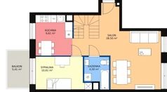 4 pokoje, mieszkanie 97,07 m², piętro 4, oferta nr M97, Ultra Marina, Ełk, Jeziorna, ul. bp. Edwarda Samsela 3