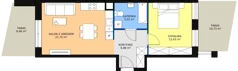 2 pokoje, mieszkanie 47,08 m², parter, oferta nr M24, Ultra Marina, Ełk, Jeziorna, ul. bp. Edwarda Samsela 3
