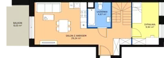 1 pokój, mieszkanie 81,88 m², piętro 4, oferta nr M44, Ultra Marina, Ełk, Jeziorna, ul. bp. Edwarda Samsela 3
