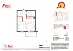 2 pokoje, mieszkanie 36,48 m², piętro 1, oferta nr 1/9, Słoneczny Zakątek – mieszkania, Kąty Wrocławskie, ul. Bazyliowa/Imbirowa