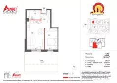 2 pokoje, mieszkanie 42,59 m², piętro 1, oferta nr 5/7, Słoneczny Zakątek – mieszkania, Kąty Wrocławskie, ul. Bazyliowa/Imbirowa