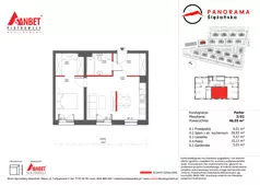 2 pokoje, mieszkanie 46,55 m², parter, oferta nr PS_3/02, Panorama Ślężańska, Sobótka, ul. Panoramy Ślężańskiej
