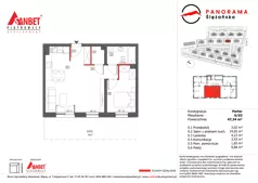 2 pokoje, mieszkanie 47,34 m², piętro 1, oferta nr 1A/07, Panorama Ślężańska, Sobótka, ul. Panoramy Ślężańskiej