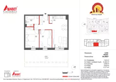 3 pokoje, mieszkanie 54,23 m², piętro 1, oferta nr 3/11, Słoneczny Zakątek – mieszkania, Kąty Wrocławskie, ul. Bazyliowa/Imbirowa
