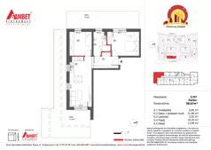 3 pokoje, mieszkanie 58,78 m², piętro 1, oferta nr 1/14, Słoneczny Zakątek – mieszkania, Kąty Wrocławskie, ul. Bazyliowa/Imbirowa