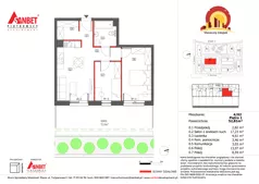3 pokoje, mieszkanie 52,87 m², piętro 1, oferta nr 4/2, Słoneczny Zakątek – mieszkania, Kąty Wrocławskie, ul. Bazyliowa/Imbirowa