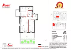3 pokoje, mieszkanie 58,79 m², piętro 1, oferta nr 4/6, Słoneczny Zakątek – mieszkania, Kąty Wrocławskie, ul. Bazyliowa/Imbirowa