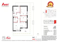 4 pokoje, mieszkanie 72,43 m², parter, oferta nr 1/1, Słoneczny Zakątek – mieszkania, Kąty Wrocławskie, ul. Bazyliowa/Imbirowa