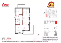 4 pokoje, mieszkanie 72,14 m², piętro 1, oferta nr 2/8, Słoneczny Zakątek – mieszkania, Kąty Wrocławskie, ul. Bazyliowa/Imbirowa