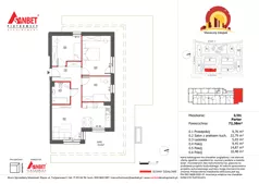 4 pokoje, mieszkanie 72,43 m², piętro 3, oferta nr 2/22, Słoneczny Zakątek – mieszkania, Kąty Wrocławskie, ul. Bazyliowa/Imbirowa