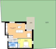 3 pokoje, mieszkanie 56,18 m², parter, oferta nr A1/0/3, Horyzont Komorowice, Komorowice, ul. Starobaśniowa