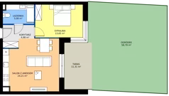 2 pokoje, mieszkanie 47,92 m², parter, oferta nr B1/0/1, Horyzont Komorowice, Komorowice, ul. Starobaśniowa