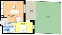 2 pokoje, mieszkanie 49,16 m², parter, oferta nr C1/0/8, Horyzont Komorowice, Komorowice, ul. Starobaśniowa